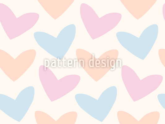 क्यूट पेस्टल हार्ट्स सीमलेस वेक्टर पैटर्न डिजाइन