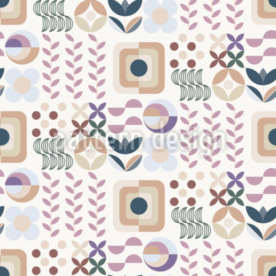 Sammlung Geometrischer Elemente Nahtloses Vektormuster