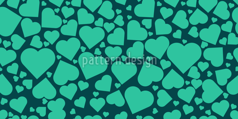 Lively Sea of Hearts Seamless Vector Pattern Design