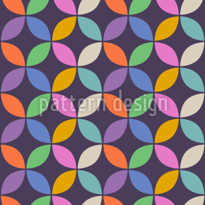 Colorido Shippo Tsunagi Estampado Vectorial Sin Costura