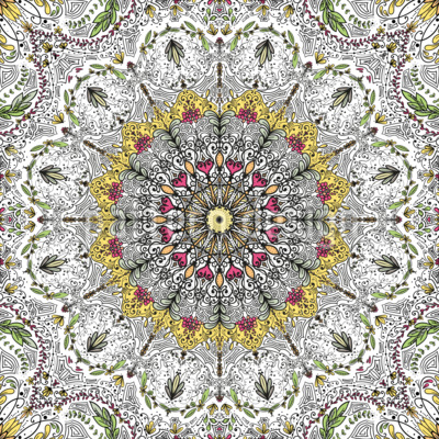 Invecklad Mandala Doodle S&ouml;ml&ouml;s vektorm&ouml;nsterdesign