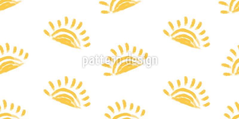 Sol pintado Estampado Vectorial Sin Costura