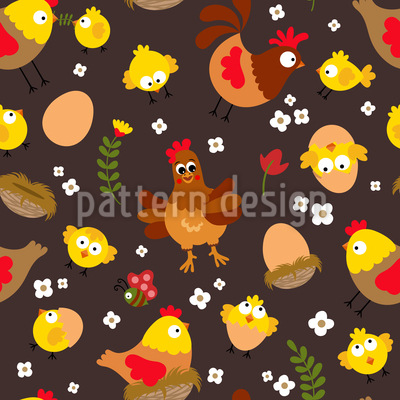 চিকেন স্বর্গ বিজোড় ভেক্টর প্যাটার্ন ডিজাইন