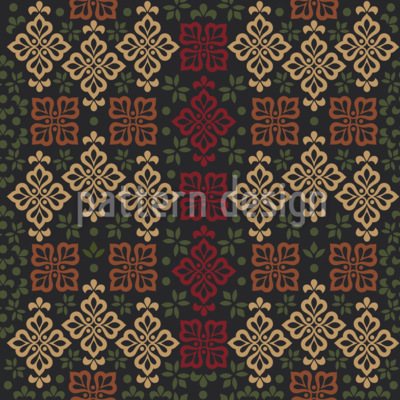 Historiske blomsterarabesker S&oslash;ml&oslash;s vektorm&oslash;nsterdesign