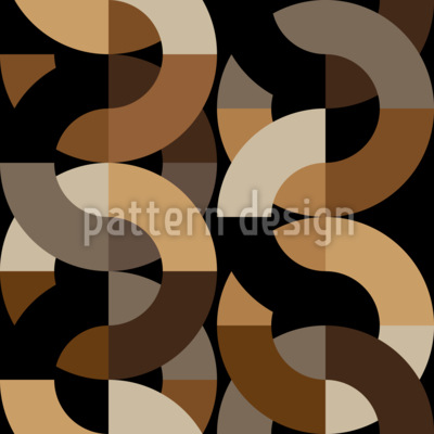 Ineinandergreifende Bauhaus-Kreise Nahtloses Vektormuster