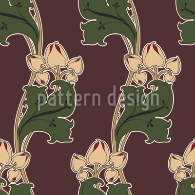 Royal Fantasy Blumen Nahtloses Vektormuster