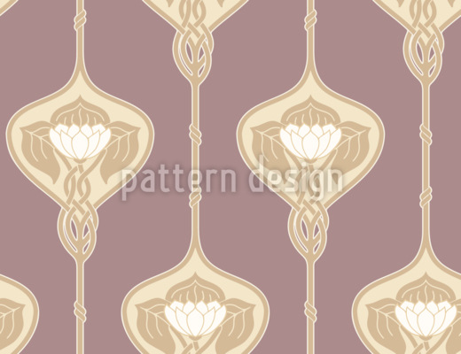 Arrowleaf Seerosen Nahtloses Vektormuster