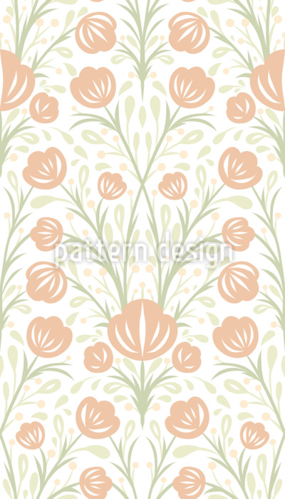 Fleurs printani&egrave;res de style entrelac&eacute; Motif Vectoriel Sans Couture