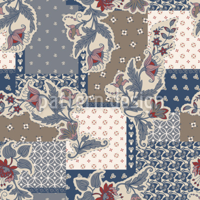 Patchwork-Steppdecke Nahtloses Vektormuster