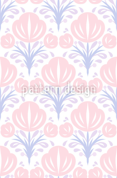 Flores pastel tenras Design de padr&atilde;o vetorial sem costura