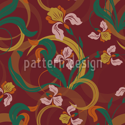 Iris myst&eacute;rieuse Motif Vectoriel Sans Couture