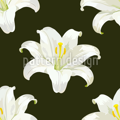 Retrato de Lily Estampado Vectorial Sin Costura