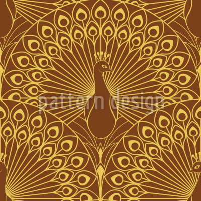 Pav&atilde;o Art D&eacute;co Design de padr&atilde;o vetorial sem costura