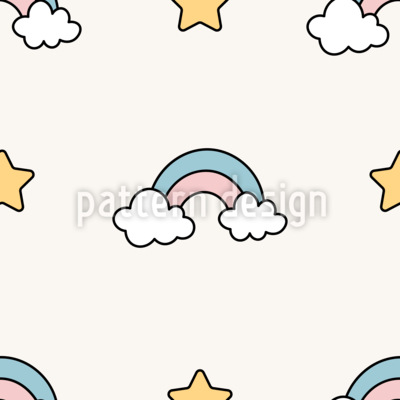 Hemelse vreugde Naadloos vectorpatroon ontwerp