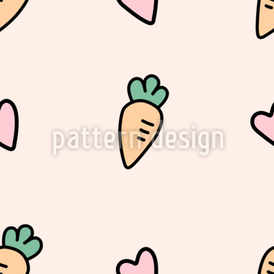 Karottenliebe Nahtloses Vektormuster
