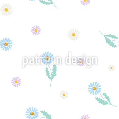 Flores de margarita Estampado Vectorial Sin Costura