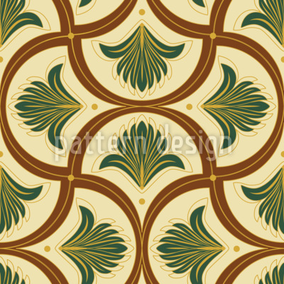 Botanischer Art Deco Nahtloses Vektormuster