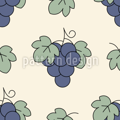 Uvas frescas Estampado Vectorial Sin Costura