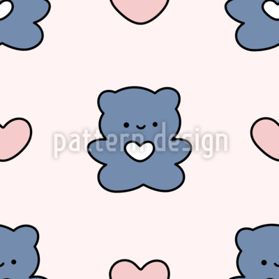 Teddy Love Motif Vectoriel Sans Couture