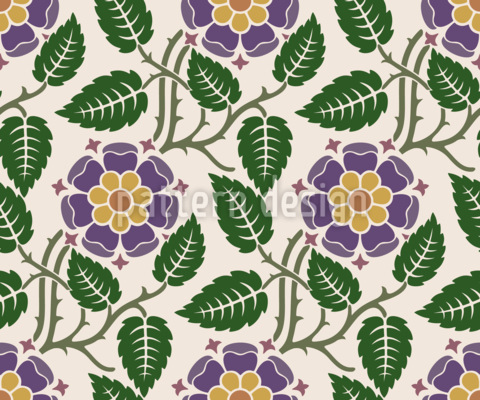 Flores de sete p&eacute;talas Design de padr&atilde;o vetorial sem costura