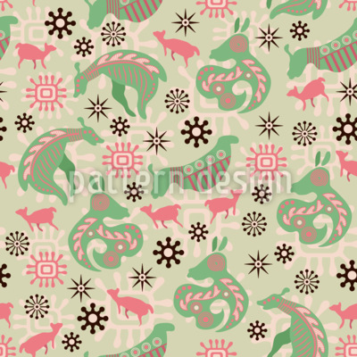 Das Sternbild des Lamas Nahtloses Vektormuster