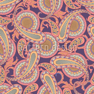 Indian Sunrise Seamless Vector Pattern Design