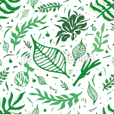 Wilder Tintengarten Nahtloses Vektormuster