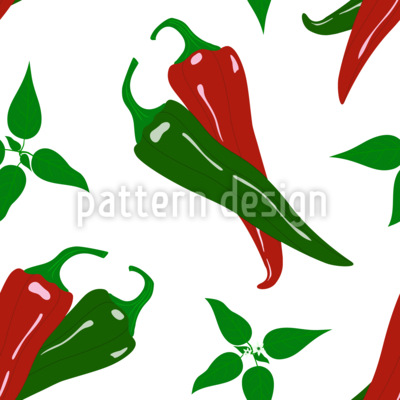 Pimientos picantes Estampado Vectorial Sin Costura