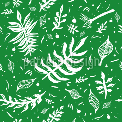 Emerald Garden Seamless Vector Pattern Design