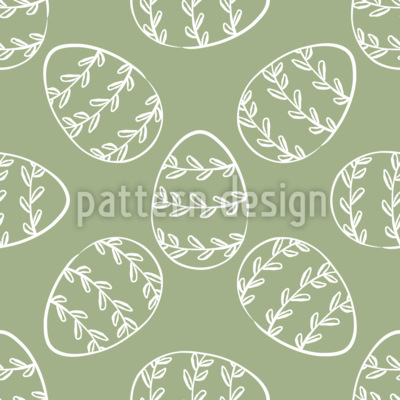 Botanische Ostereier Nahtloses Vektormuster