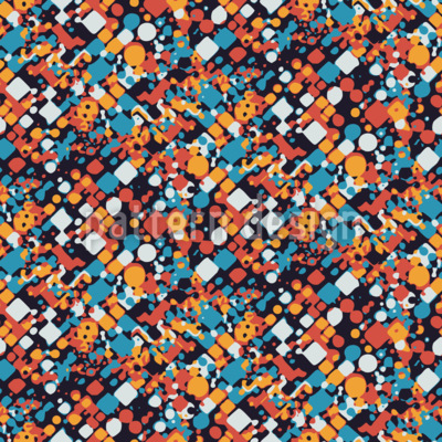 Caos de mosaico abstracto Estampado Vectorial Sin Costura