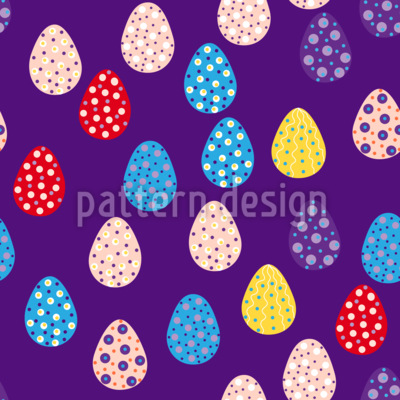 Huevos de Pascua de Dymkovo Estampado Vectorial Sin Costura