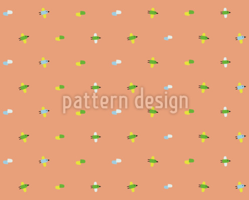 Minimale V&ouml;gel Nahtloses Vektormuster