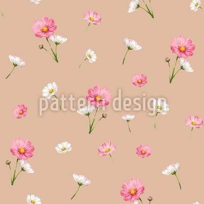 Flores vintage em aquarela Design de padr&atilde;o vetorial sem costura