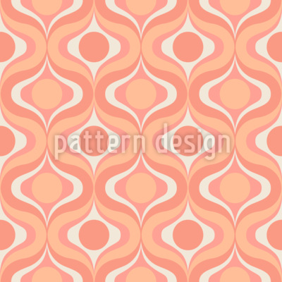 Peach Ogee Ovale Nahtloses Vektormuster