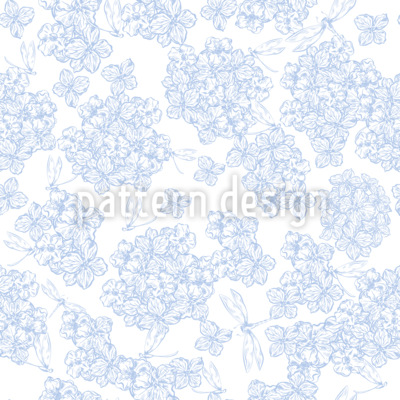 Flores de arte lineal Estampado Vectorial Sin Costura