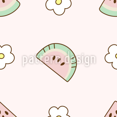 Fioritura dell'anguria disegni vettoriali senza cuciture