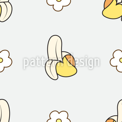 Muz &Ccedil;i&ccedil;eği Dikişsiz Vekt&ouml;r Desen Tasarımı