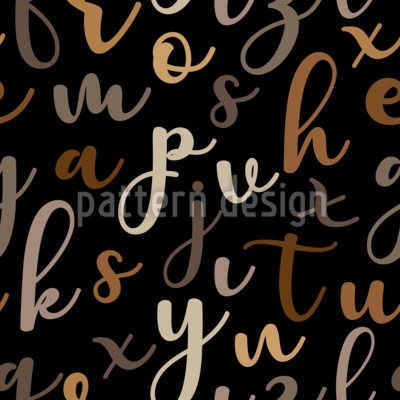 La danza de las letras Estampado Vectorial Sin Costura