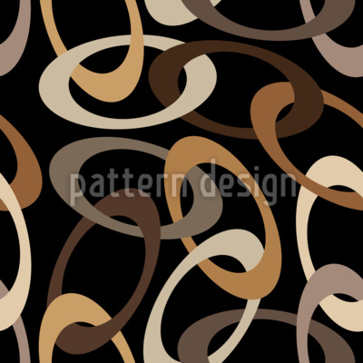 Danza de cadenas entrelazadas Estampado Vectorial Sin Costura