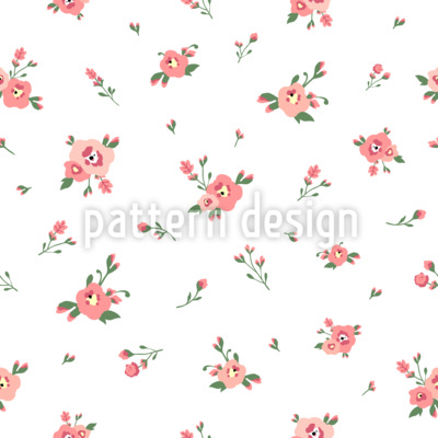 Ramos de rosas minimalistas Estampado Vectorial Sin Costura