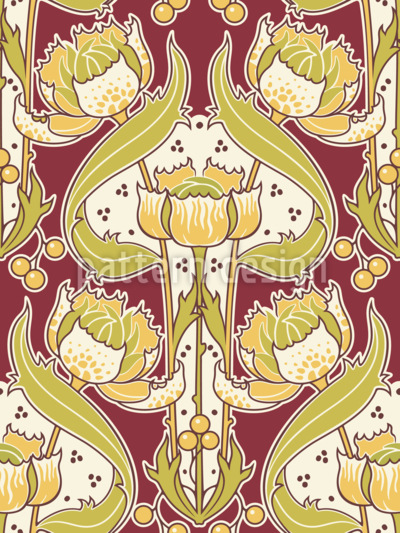 চমত্কার ফুল বিজোড় ভেক্টর প্যাটার্ন ডিজাইন