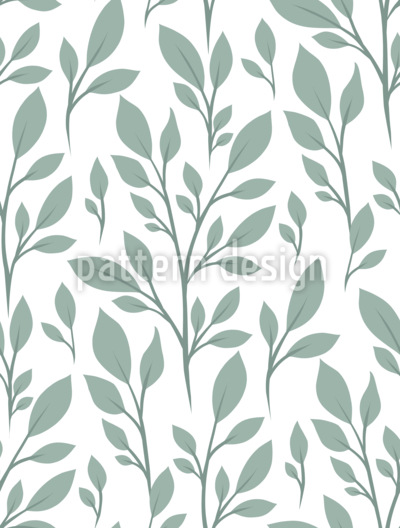Hojas y ramas relajantes Estampado Vectorial Sin Costura