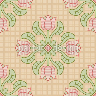 تصميم رباعي الفويل بالزهور تصميم نمط ناقلات سلس