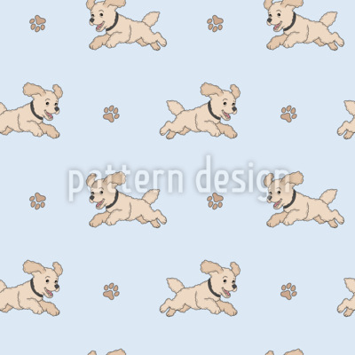 Maltipoo Nahtloses Vektormuster