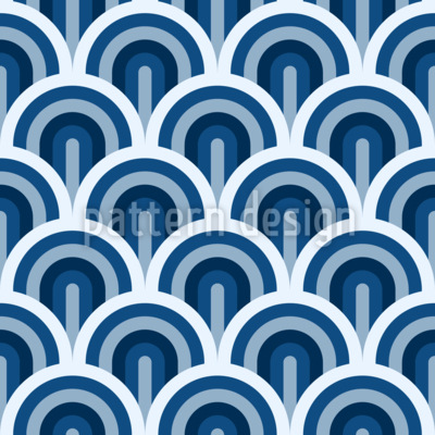 Arcadas redondas vintage Estampado Vectorial Sin Costura