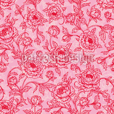 La flor que abraza Estampado Vectorial Sin Costura