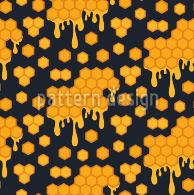Nido de abeja que gotea Estampado Vectorial Sin Costura
