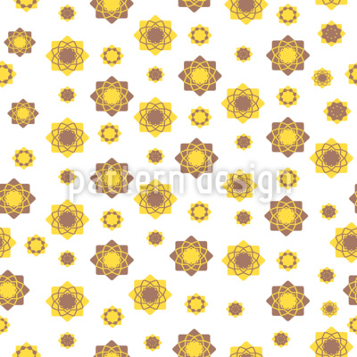 Flores en forma de estrella Estampado Vectorial Sin Costura