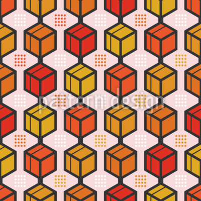 Isometrisches Boxgitter Nahtloses Vektormuster